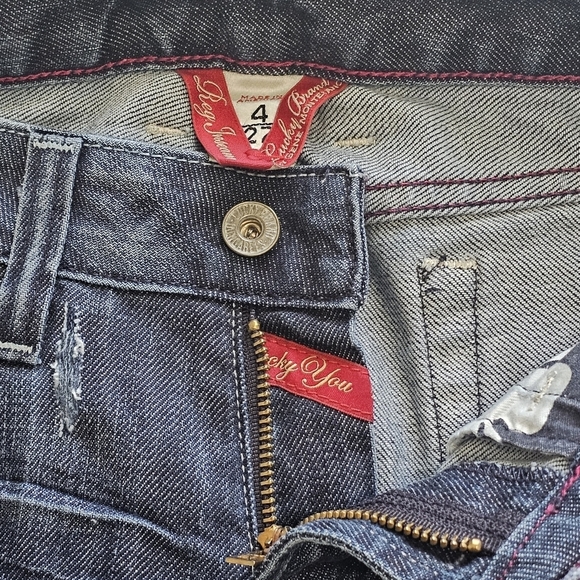 LUCKY BRAND LOLA BOOT DISTRESSED JEANS - Picture 8 of 11